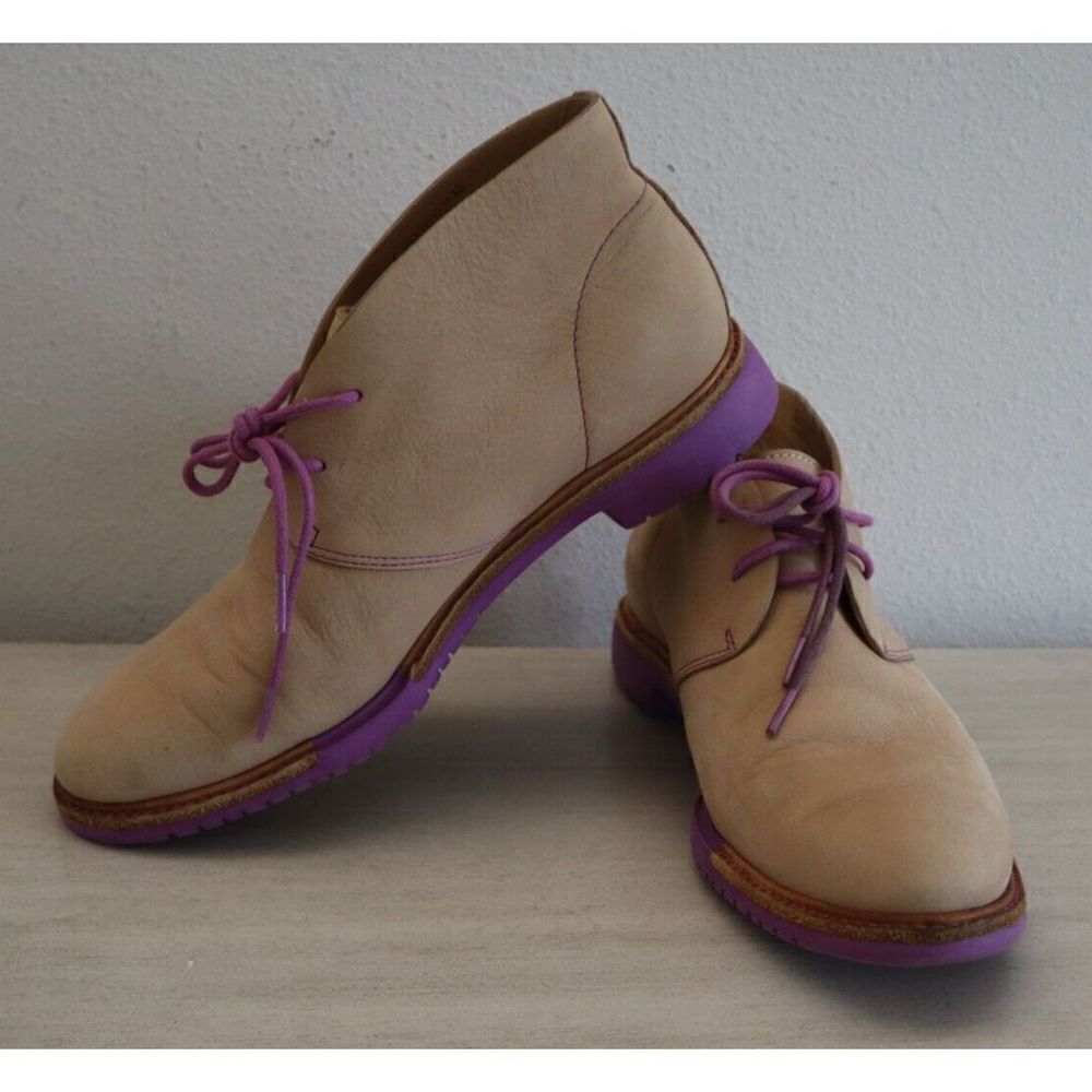 Cole Haan D39535 Women's Sz 8B Tan/Sandstone Lilac Brogan Eva Chukka Boots